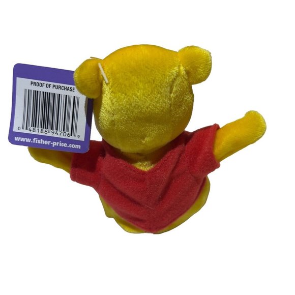 DISNEY Mattel Fisher Price VTG 2001 Wind Wiggle POOH Plush Front Wind Honey Pot - Picture 7 of 9